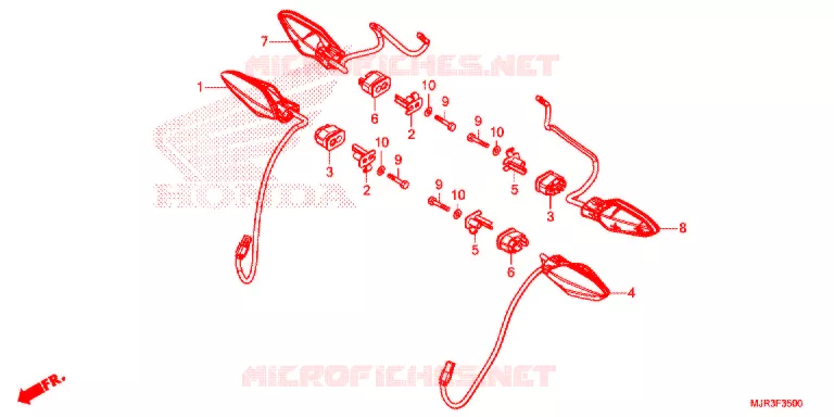 KNIPPERLICHT(2) Honda MOTO 1800 GOLD-WING 2016  GL1800CG