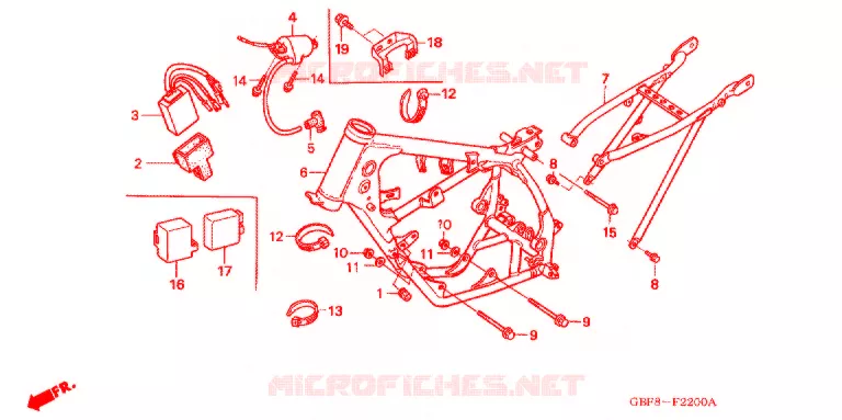 FRAME CHASSIS Honda MOTO 85 CR 2004  CR85R4