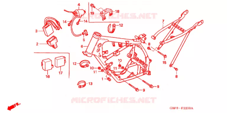 FRAME CHASSIS Honda MOTO 85 CR 2004  CR85R4