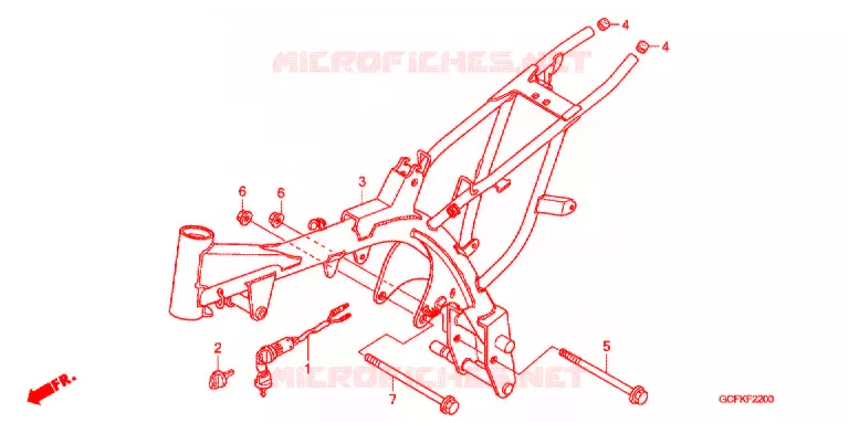 FRAME CHASSIS Honda MOTO 70 CRF 2008  CRF70F8