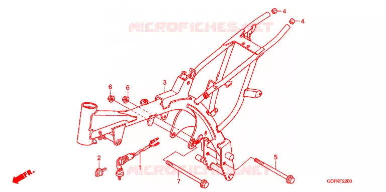 FRAME CHASSIS Honda MOTO 70 CRF 2011  CRF70FB