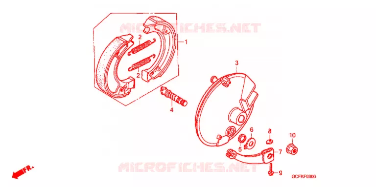 VOOR REM PANEEL Honda MOTO 70 CRF 2011  CRF70FB