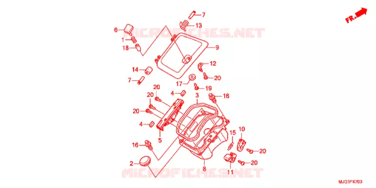 MESH INNER RACK  SG Honda MOTO 1800 GOLD-WING 2017  GL1800CF_J