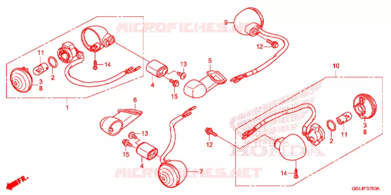 KNIPPERLICHT(2) Honda SCOOTER 50 METRO 2015  NCH50F_M