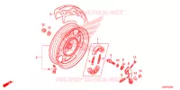 ACHTER WIEL voor Honda 50 METROPOLITAN 2016