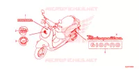 MERK/EMBLEEM voor Honda 50 METROPOLITAN 2016
