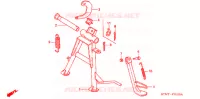 HOOFD STANDAARD/REMPEDAAL voor Honda WAVE 125 Carburetor, Electric start 2005