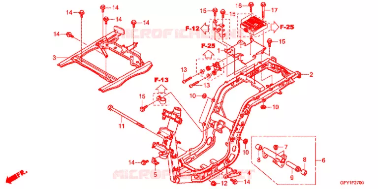 FRAME CHASSIS Honda SCOOTER 50 GYRO 2017  NJ50MDB