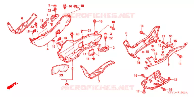 VLOER OPSTAP Honda SCOOTER 250 FORZA 2006  NSS2506_J