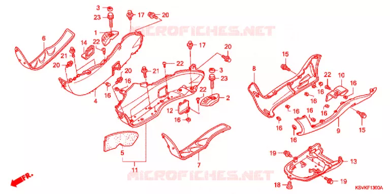VLOER OPSTAP Honda SCOOTER 250 FORZA 2007  NSS2507_J
