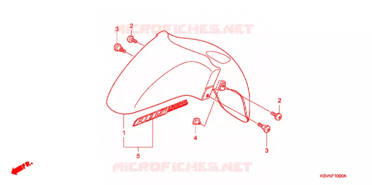 VOORSPATBORD Honda SCOOTER 250 FORZA 2007  NSS250A17_J