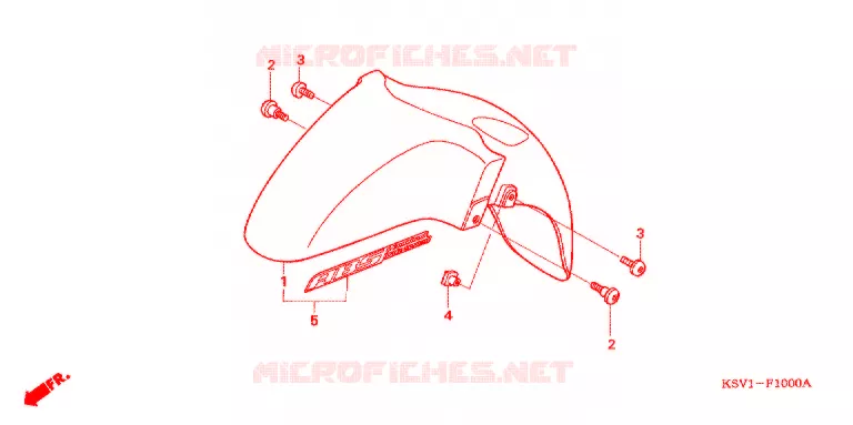 VOORSPATBORD Honda SCOOTER 250 FORZA 2007  NSS250A6_J