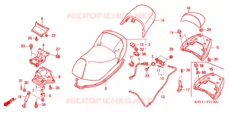 ZITTING/ACHTER SPOILER Honda SCOOTER 250 FORZA 2006  NSS250A6_J
