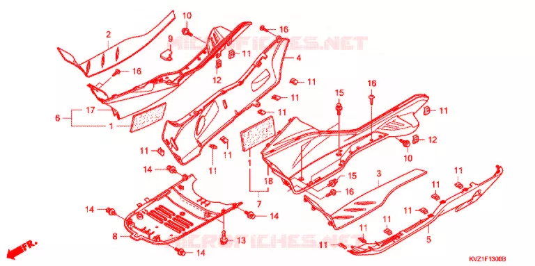 VLOER OPSTAP Honda SCOOTER 250 FORZA 2009  NSS250A9_J