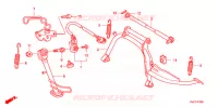 HOOFD STANDAARD/REMPEDAAL voor Honda FORZA 250 Z ABS AUDIO 2008