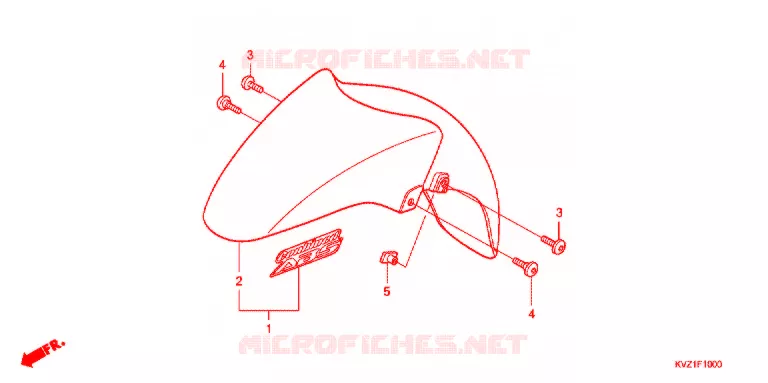 VOORSPATBORD Honda SCOOTER 250 FORZA 2008  NSS250AA8