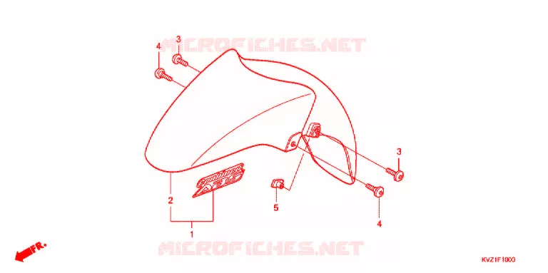 VOORSPATBORD Honda SCOOTER 250 FORZA 2010  NSS250AAA