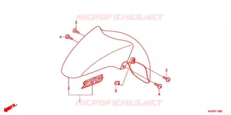 VOORSPATBORD Honda SCOOTER 250 FORZA 2017  NSS250AAB