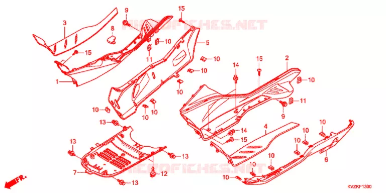 VLOER OPSTAP Honda SCOOTER 250 FORZA 2017  NSS250AB
