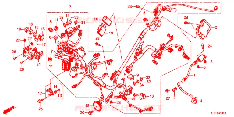 BEDRADINGSBUNDEL/ACCU Honda SCOOTER 250 FORZA 2013  NSS250AD
