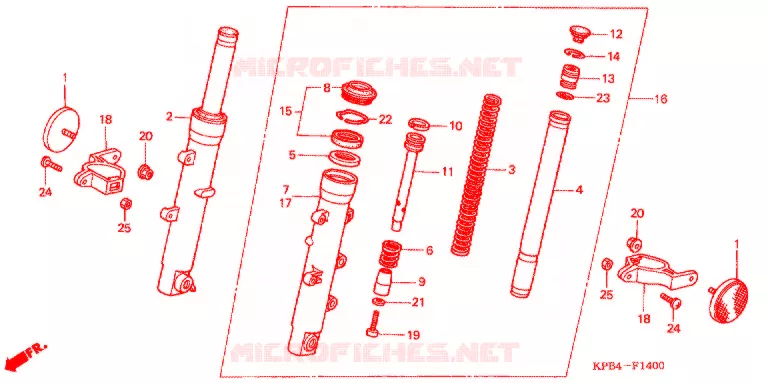 VOOR VORK Honda SCOOTER 250 REFLEX 2006  NSS250AS6