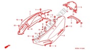 CHASSIS AFDEKKING/BAGAGEBOX/ BAGAGEDRAGER voor Honda REFLEX 250 SPORT ABS RED 2007