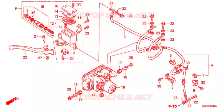 REMPOMP VOOR Honda SCOOTER 250 REFLEX 2007  NSS250AS7