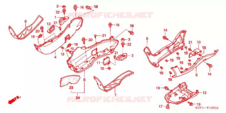 VLOER OPSTAP Honda SCOOTER 250 FORZA 2006  NSS250C6