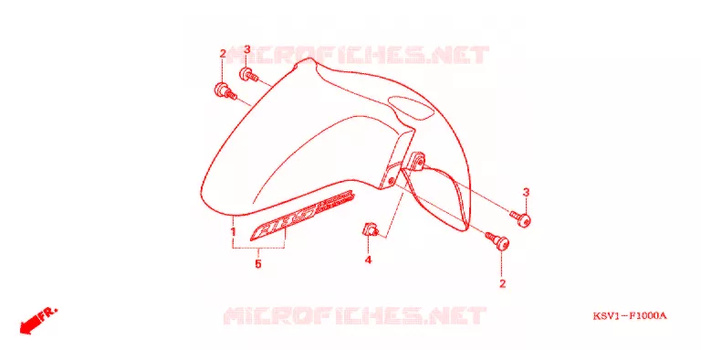 VOORSPATBORD Honda SCOOTER 250 FORZA 2006  NSS250C6