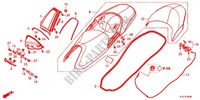 ENKELE ZITTING(2) voor Honda FORZA 250 Z SI 2013