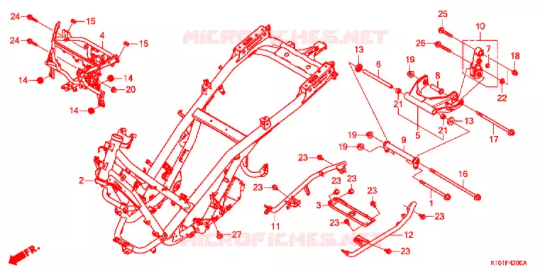 FRAME CHASSIS Honda SCOOTER 250 FORZA 2014  NSS250D