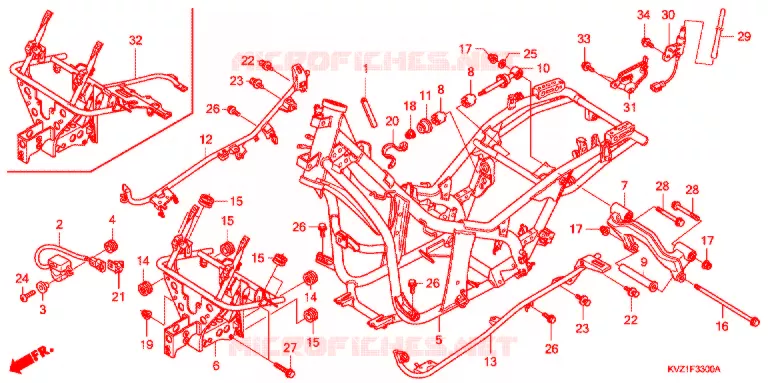FRAME CHASSIS Honda SCOOTER 250 FORZA 2008  NSS250D8