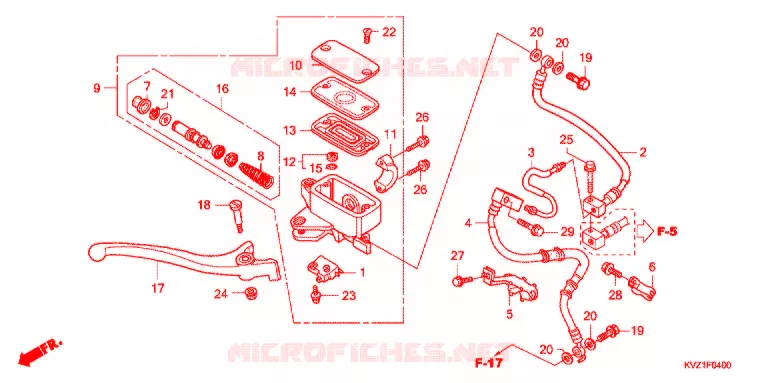 REMPOMP VOOR (NSS250DA/D/SA/S) Honda SCOOTER 250 FORZA 2010  NSS250DA