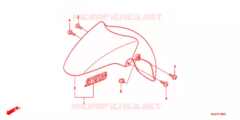 VOORSPATBORD Honda SCOOTER 250 FORZA 2010  NSS250DA