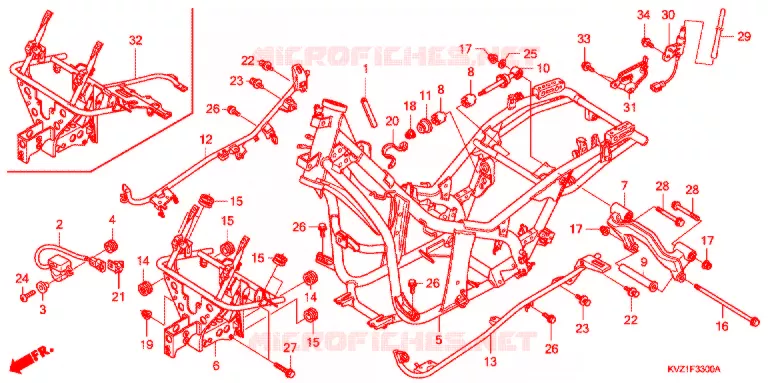 FRAME CHASSIS Honda SCOOTER 250 FORZA 2008  NSS250DA8