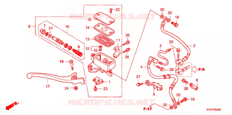 REMPOMP VOOR (NSS250DA/D/SA/S) Honda SCOOTER 250 FORZA 2008  NSS250DA8
