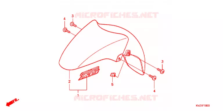 VOORSPATBORD Honda SCOOTER 250 FORZA 2010  NSS250DAA