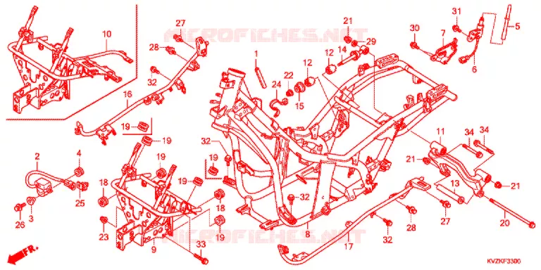 FRAME CHASSIS Honda SCOOTER 250 FORZA 2013  NSS250DAB