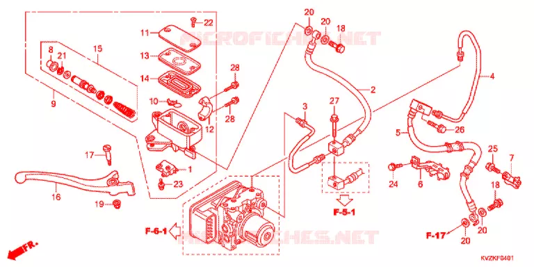 REMPOMP VOOR (NSS250A/AA) Honda SCOOTER 250 FORZA 2011  NSS250DAB