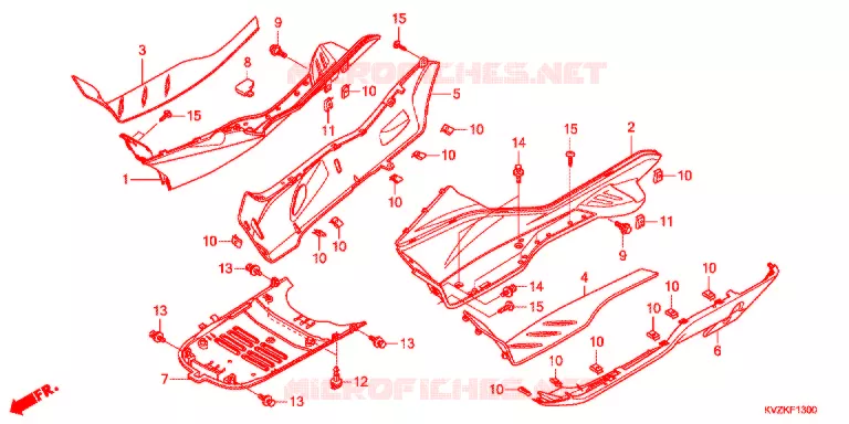 VLOER OPSTAP Honda SCOOTER 250 FORZA 2013  NSS250DAB