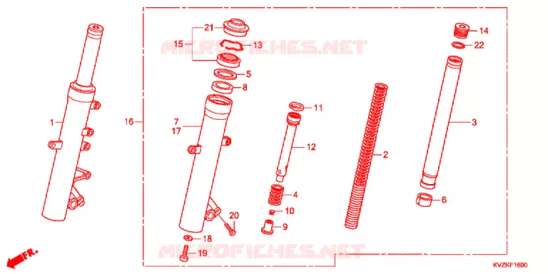 VOOR VORK Honda SCOOTER 250 FORZA 2013  NSS250DAB