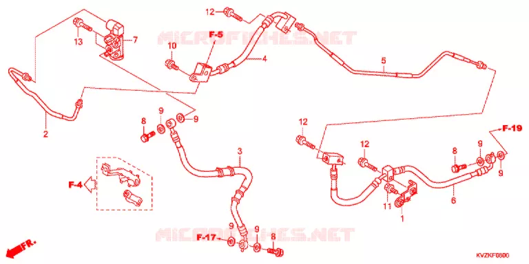 ACHTER REM SLANG (NSS250D/DA) Honda SCOOTER 250 FORZA 2017  NSS250DB