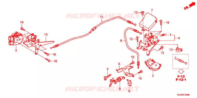ACTUATOR MONT., ACHTERUIT-SCHAKELING Honda SCOOTER 250 FORZA 2012  NSS250DB