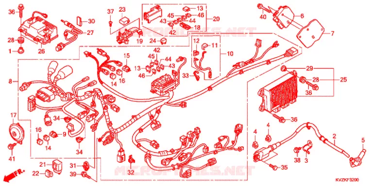 BEDRADINGSBUNDEL/ACCU Honda SCOOTER 250 FORZA 2011  NSS250DB