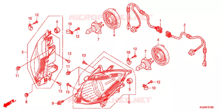 KOPLAMP Honda SCOOTER 250 FORZA 2014  NSS250DB