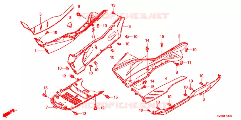 VLOER OPSTAP Honda SCOOTER 250 FORZA 2016  NSS250DB