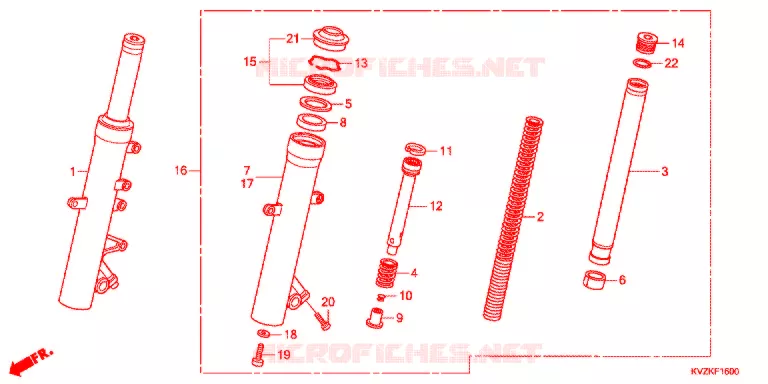 VOOR VORK Honda SCOOTER 250 FORZA 2012  NSS250DC