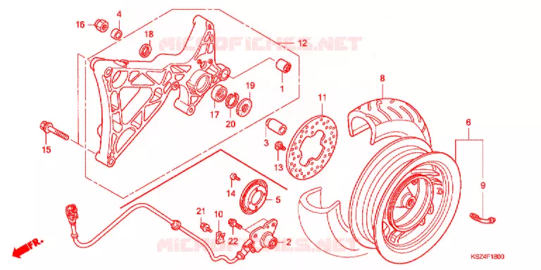 ACHTER WIEL Honda SCOOTER 250 REFLEX 2006  NSS250S6