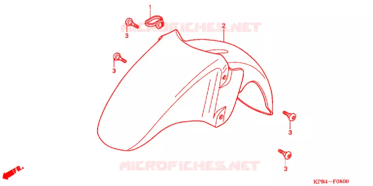 VOORSPATBORD Honda SCOOTER 250 REFLEX 2006  NSS250S6