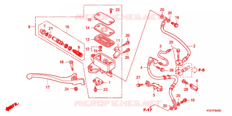REMPOMP VOOR (NSS250DA/D/SA/S) Honda SCOOTER 250 FORZA 2009  NSS250SA9